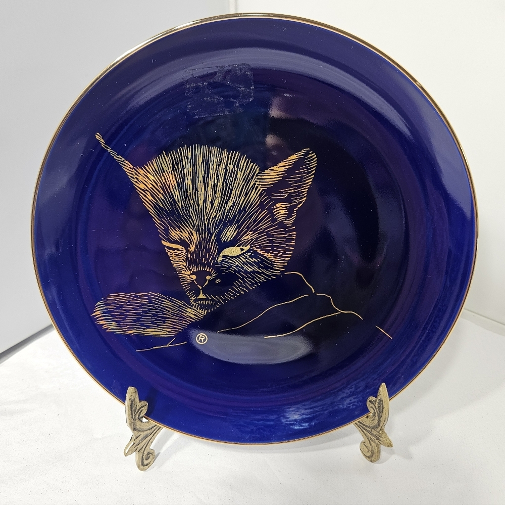 Vintage Chessie the Cat Ltd Ed  Fine Porcelain Plate Kitten RR Train Railroad